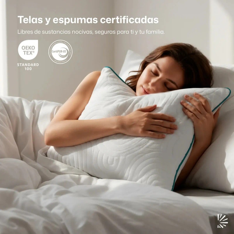 Almohadas Memory Foam King Size Dreamlab Cloud Ajustable Funda Bambú