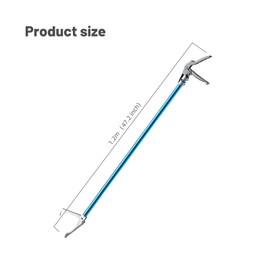 G2 47.2-inch Professional All-Aluminum Alloy Snake Tong Reptile Grabber Rattle Snake Catcher Wide Jaw Handling Tool with Lock