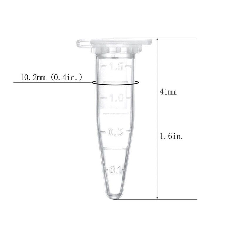 BKMAMLAB - Tubos de microcentrífuga de 1,5 ml, 500 unidades,