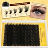 QUEWEL Cluster Lashes 3D Volume Eyelash Extension 180D Individual Eyelashes