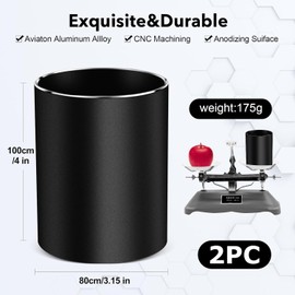 Metal Round Pen Holder Desk, Pen Holder, Black, Set of 2, Metal Round Pen Box, Fountain Pen, Brush Holder, Organiser, Storage Box for Office, School, and Home, 8 x 10 cm