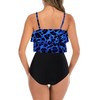 Trajes de baño tankini para mujer, con volantes y control
