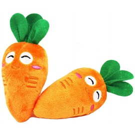 Sluswallow 1Pc Orange Soft Puppy Pet Supplies Cute Carrot Plush Chew Squeaker Sound Squeaky Toys for Dog Cat Birthday Xmas Gifts Pet Supplies Puppy Toys