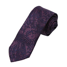 Dan Smith Absolutely Gentlemen - Corbata delgada de microfibra estampada con caja, Azul medianoche, naranja-dae7b33f, Talla única