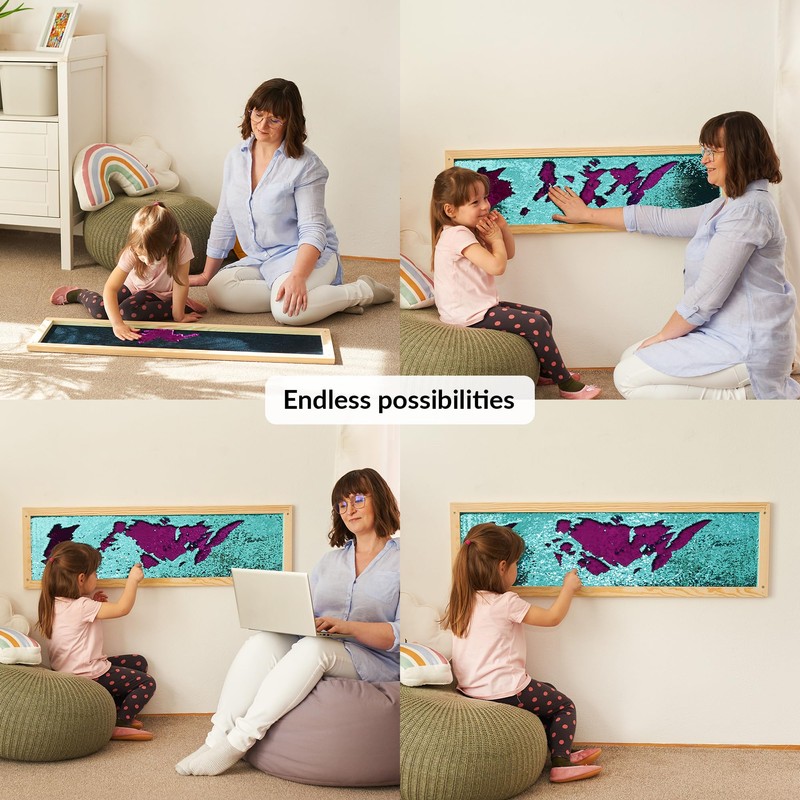 ODOXIA Sequin Sensory Wall Frame | Sensory Wall Sequin Flip