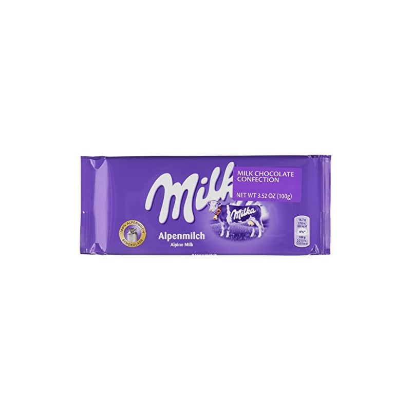 Milka Alpine Milk Chocolate, 100g