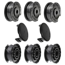 GOTFUN 6 Pcs Strimmer Spool Replacement Line with 2 Pcs Spool Covers F016F04557 for Bosch ART 23 SL 26 SL Grass Trimmer F016800569 F016800385 - Strimmer Spool Grass Trimmer Spool Replacement