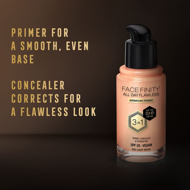 Max Factor Facefinity 3-in-1 All Day Flawless Liquid Foundation SPF