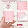 Yaomiao 200 Pcs 4 oz Disposable Espresso Cups Ripple Corrugated
