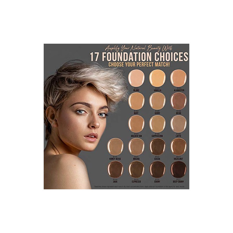Belloccio Medium Color Shades Airbrush Makeup Foundation Set