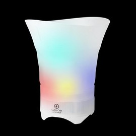 Lumi-Chill Ice Bucket by Lumi-charge – Portable, Collapsible, and Water Resistant with Bluetooth Speaker & LED light: Perfect for Outdoor Parties - Twin Pack: 1-Pack