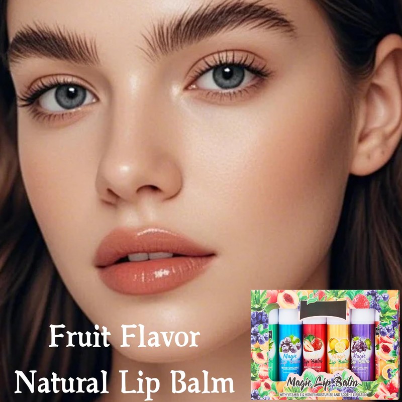12Pack Tinted Lip Balm Set,Fruit Flavor Natural Lip Balm,Chapstick Sticks