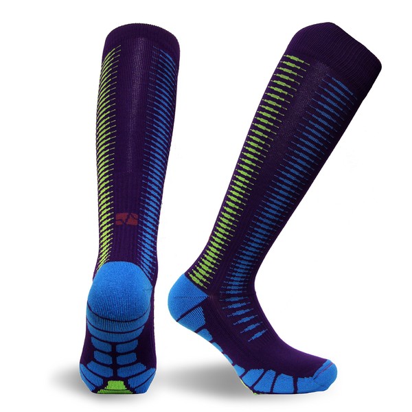 Vitalsox Patented Graduated Compression Socks, Electrical Violet, Small