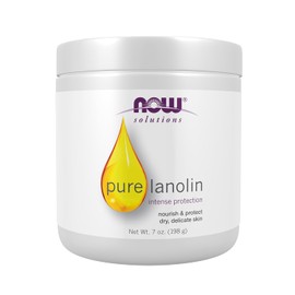 NOW Solutions, lanolina pura, protector contra el viento y el ambiente adverso, gelatina gruesa, para piel spera y seca, 7 oz                         