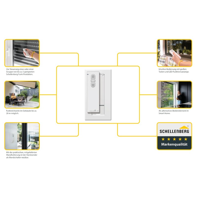 Schellenberg 20015 Radio Hand Transmitter 1 channel White