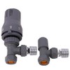 NRG Angled Thermostatic Radiator Valve and Manual Angled Valves 15mm
