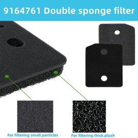 KFDDRN Set of 2 Dryer Filters for Miele T1 9164761, Foam Replacement Filter 207 x 157 x 30 mm for All Miele T1 Heat Pump Drum Dryers