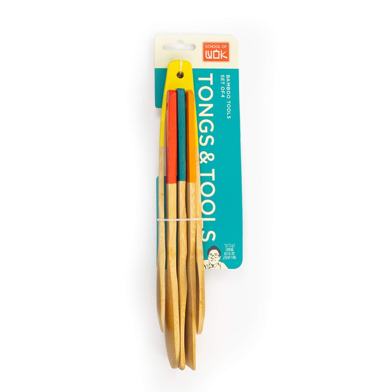 School of Wok - Wok Accessories, Kitchen Utensil Set (Bamboo