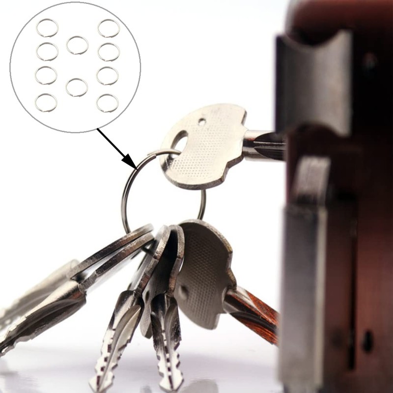 FYACCD 10 Pcs Key Rings Stainless Steel Key Rings Keychain
