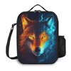 Ximjoju Wolf - Lonchera aislada, bolsa de almuerzo con correa