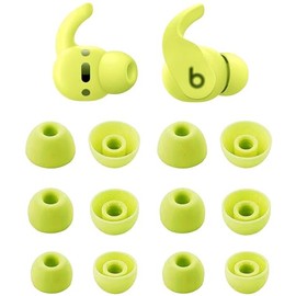 Rqker Eartips Compatible with Beats Fit Pro Earbuds & Studio Buds, S/M/L Sizes 6 Pairs Soft Silicone Replacement Tips Earbuds Eartips Compatible with Beats Studio Buds & Fit Pro, Volt Yellow