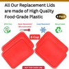 Klare Ware 6 Cup Rectangle Replacement Lids/Covers for Pyrex, Anchor