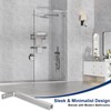 LukLoy Fixed Glass Bracket, Wall to Glass Shower Support Bar,