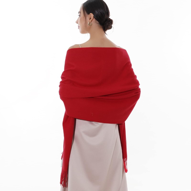 RIIQIICHY Scarf, Women's Cashmere Touch Scarf, Large Scarf, Wedding, Solid,