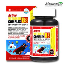 Active Vitamin B100 Complex High-Dose B Group B12 1 Bottle 3 Months of Vitality Vitamin B Group B100 Highly Concentrated B1 B3 B5 B6 B9 Complex / 활성 비타민B 100 컴플렉스 고함량 B군 B12 1병 3개월 활력 비타민 비군 B100 고농축 B1 B3 B5 B6 B9 복합체