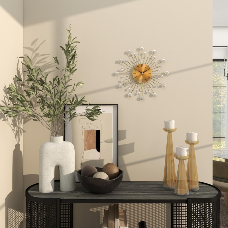 Deco 79 Metal Starburst Decorative for Home with Black Accents