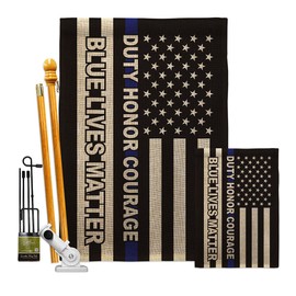 Trump Flag Honor Blue Live Burlap Garden House Flag Kit Patriotic Vote President Democrat Republican Tea Party United State American Election Banner Small Yard Gift Double-Sided, Made in USA