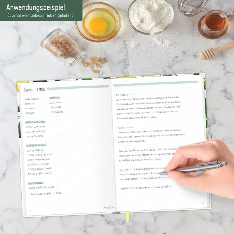 paper&you® DIY Recipe Book for Writing Yourself [Cooking with Love]