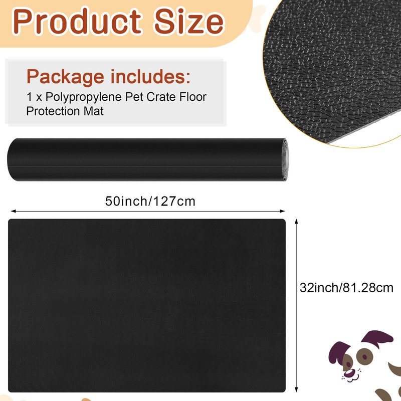 Drydiet PVC Pet Crate Floor Protection Mat 32" x 50"