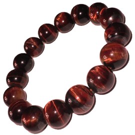 [hibikurasu] Red Tiger Eye Power Stone Bracelet Prayer Beads Bracelet Natural Stone Tiger Eye Stone Money Luck Work Luck, Gemstone