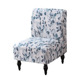 Eco-Ancheng Armless Chair Slipcover Removable Armless Accent Chairs Covers Washable Armless Slipper Chair Slipcover Printed Armless Chair Furniture Protector Covers for Living Dining Room Hotel