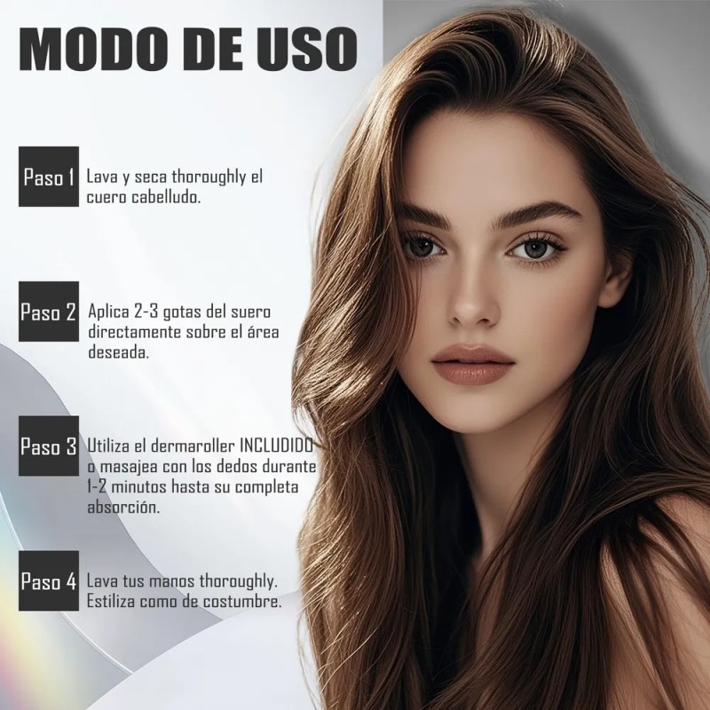 Líquido Para Crecimiento 5% + Biotina Para Barba, Cabello