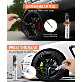 Flaconi Auto Lackstift,Lack Reparatur für Auto Kratzer Reparatur,Kratzer Lack Reparatur,Motorrad Kratzer Reparatur,Geeignet für Kratzerreparaturen der Meisten Autos,Motorräder (Schwarz)