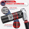 Aiourx 1/2" Drive Impact Socket, 20 mm Deep Socket, Metric,