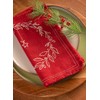 Karma, Embroidered Cloth Cotton Dinner Napkins Set of Four, 18"