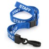 CKB LTD Staff LANYARDS Breakaway Safety Lanyard Pre-Printed Text Neck