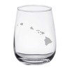 Hawaiian Islands Map - Stemless Wine Glasses Set of 2