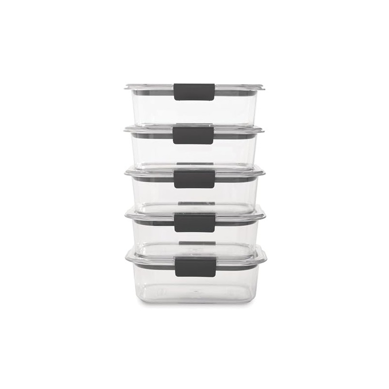 Rubbermaid Brilliance - Recipiente para alimentos, 3.2 tazas, paquete de