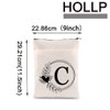HOLLP Alphabet Book Cover A/C/J/K/M/ Letter Initial Waterproof Zipper PouchInitial