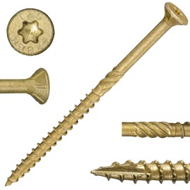 #10 x 3-1/2" Saberdrive Tan XL1500 Coated Exterior Star Drive Multi-Purpose Deck Screws 5 LB, Approx. 272 pieces