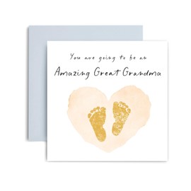 Huxters Expecting Baby Card You are Going to Be Amazing Great Grandma Announcement Shower We're Pregnant - 14.8cm (Expecting Great Grandma)