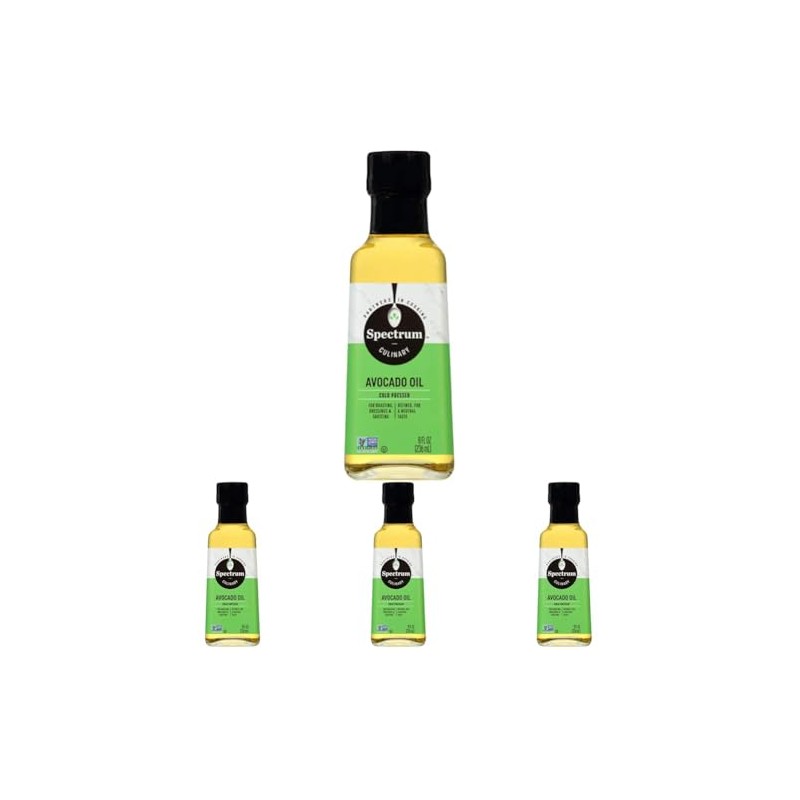 Spectrum Essentials Avocado Oil, Refined, 8 oz (Pack of 4)