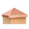 4x4 Post Point Cap - Solid Copper - Designed to