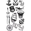 EROSPA® Temporary Tattoo Sheet - Ship Anchor Marine Sailor Saber