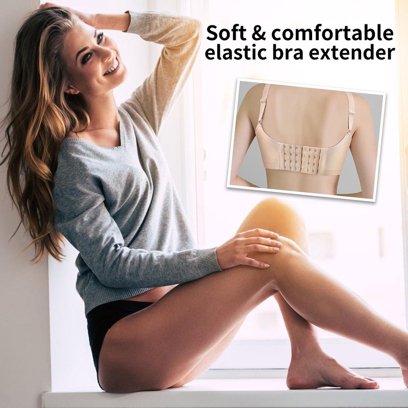 8PCS Bra Strap Extender 3 Hook/4 Hook/5 Hook, Women's Soft