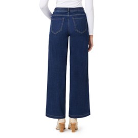 Angels Forever Young Women's Everbreeze Curvy Mid-Rise Wide Leg Jeans, Rinse